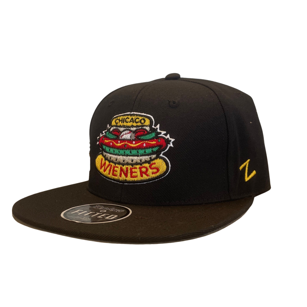 CHICAGO DOGS HAT FITTED WIENERS LOGO BLACK