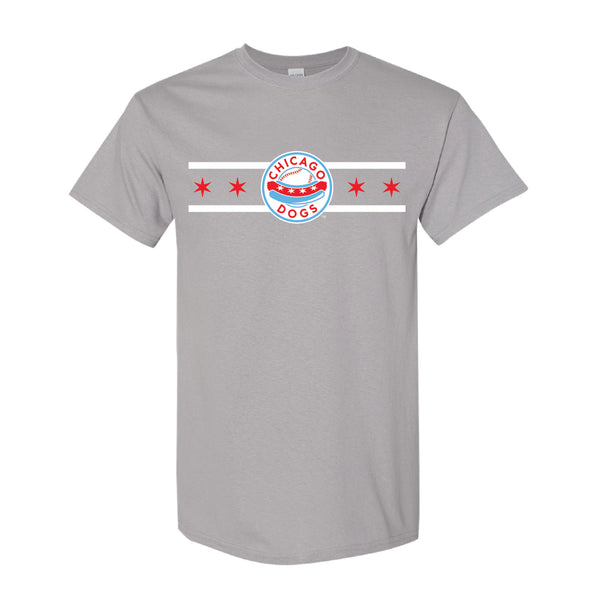 New Men's Chicago Flag T-Shirt USA Patriots Chi Town Outdoor Sports Tee  Shirt