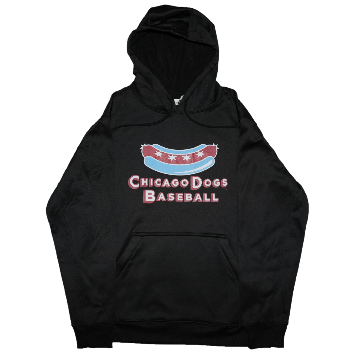 Chicago Dogs Men's Primary Logo Performance Hoodie - Black