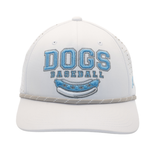 DOGS BASEBALL WHITE/BLUE PERFORMANCE SNAPBACK