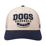 CHICAGO DOGS STONE HAT WITH NAVY DOGS BASEBALL CAPX