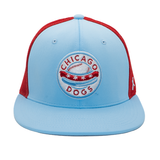 CHICAGO DOGS BLUE/RED MESH STRETCH FIT HAT