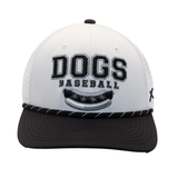 DOGS BASEBALL WHITE/BLACK PERFORMANCE SNAPBACK