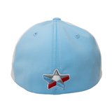 CHICAGO DOGS LIGHT BLUE/WHITE PERFORMANCE STRETCH FIT HAT
