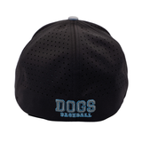 CHICAGO DOGS SECONDARY LOGO BLACK/GREY STRETCH FIT HAT