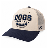 CHICAGO DOGS STONE HAT WITH NAVY DOGS BASEBALL CAPX