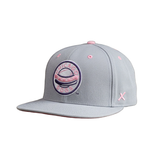 CHICAGO DOGS GREY / PINK STRETCH FIT FLAT BRIM HAT
