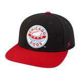CHICAGO DOGS BLACK / RED STRETCH FIT HAT CAPX
