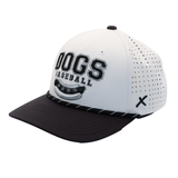 DOGS BASEBALL WHITE/BLACK PERFORMANCE SNAPBACK