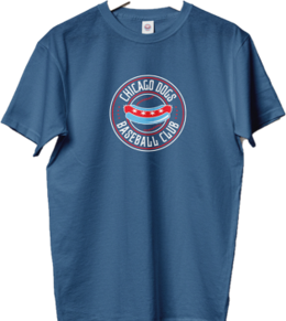 CHICAGO DOGS YOUTH BASEBALL CLUB TEE - STEEL BLUE