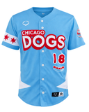 Chicago Dogs Wilson Pro Fusion Youth #18 Replica Road Jersey - Light Blue
