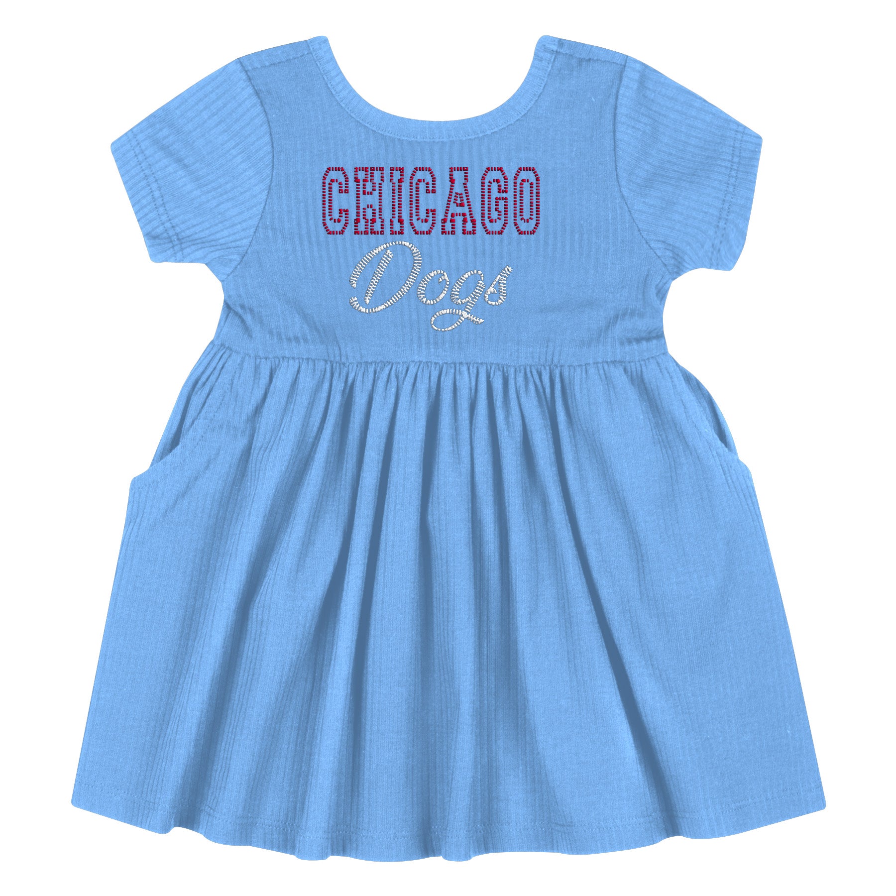 Chicago Dogs Blue Bow Dress