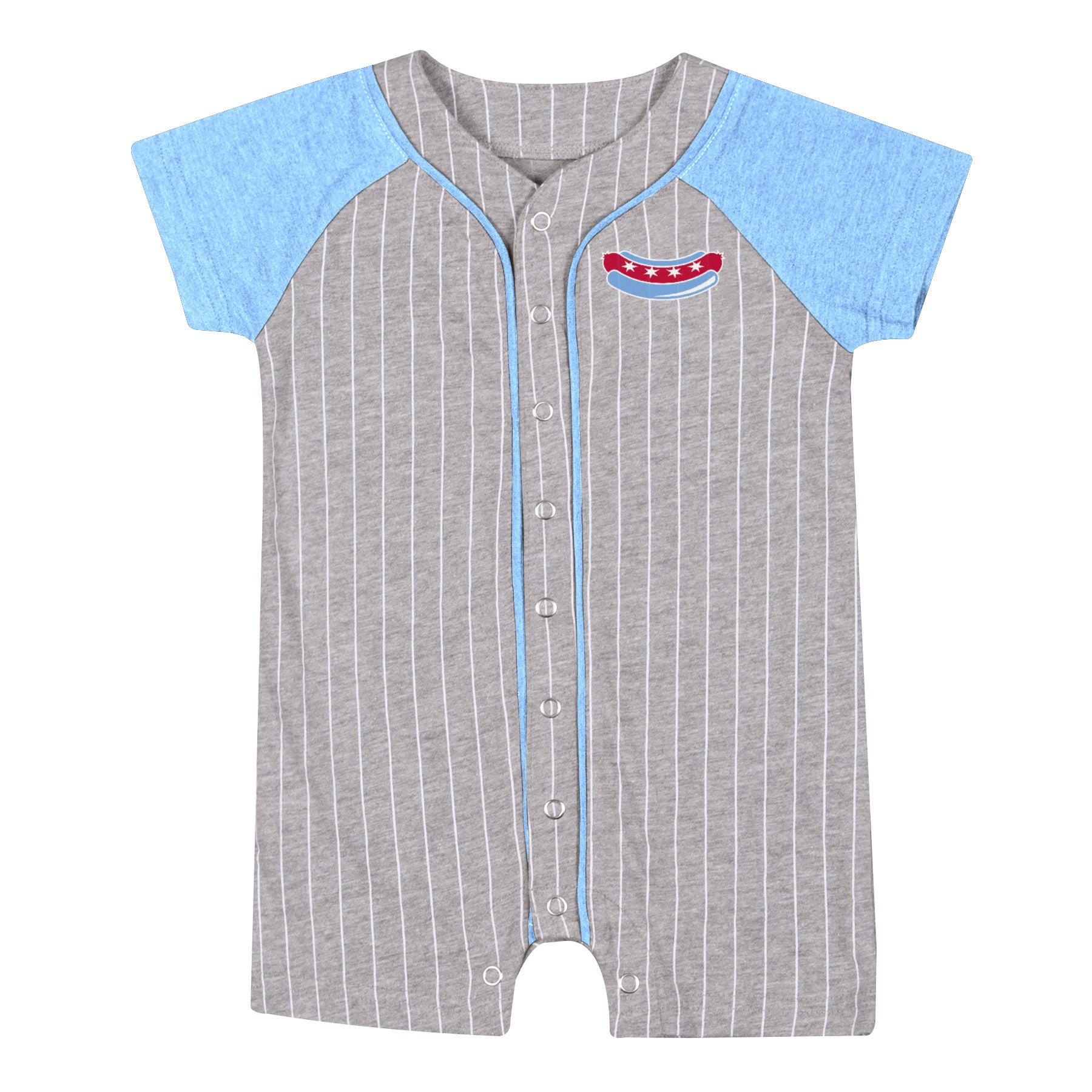 Chicago Dogs Heather Grey / Blue Onesie