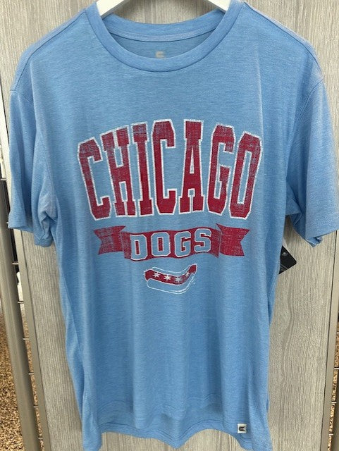 CHICAGO DOGS MEN'S COLOSSEUM BLUE/RED TSHIRT