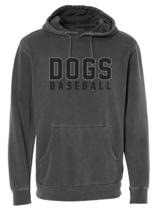 Dark Heather Grey Dogs Baseball Hoodie