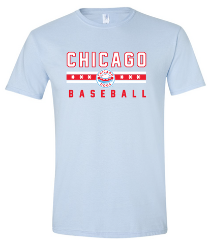 CHICAGO BASEBALL MEN'S SKY BLUE TEE
