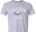 Chicago Dogs Heather Grey Baseball & Hot Dog logo