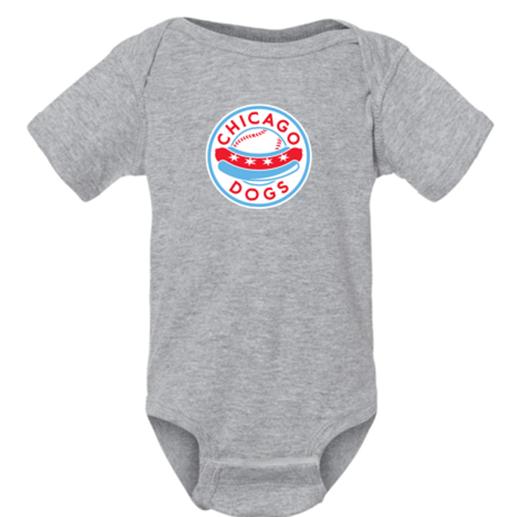 Chicago Dogs Grey Onesie