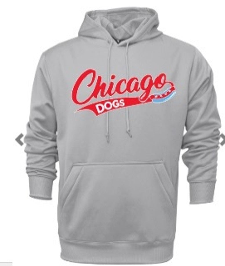 GREY PERFORMANCE SCRIPT HOODIE