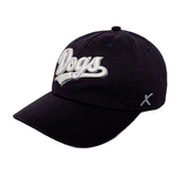 Dogs Script Logo Adjustable Hat - Washed Navy