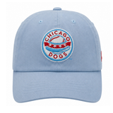 CHICAGO DOGS LIGHT BLUE CIRCLE LOGO ADJUSTABLE HAT