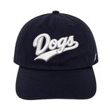 Dogs Script Logo Adjustable Hat - Washed Navy