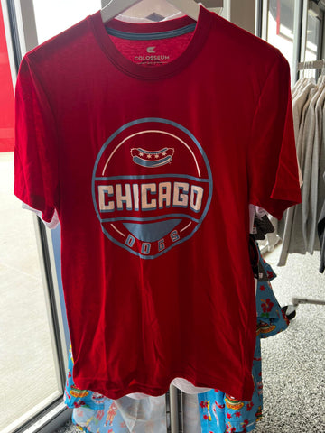 CHICAGO DOGS MEN'S COLOSSEUM RED CIRCLE W/ CHICAGO