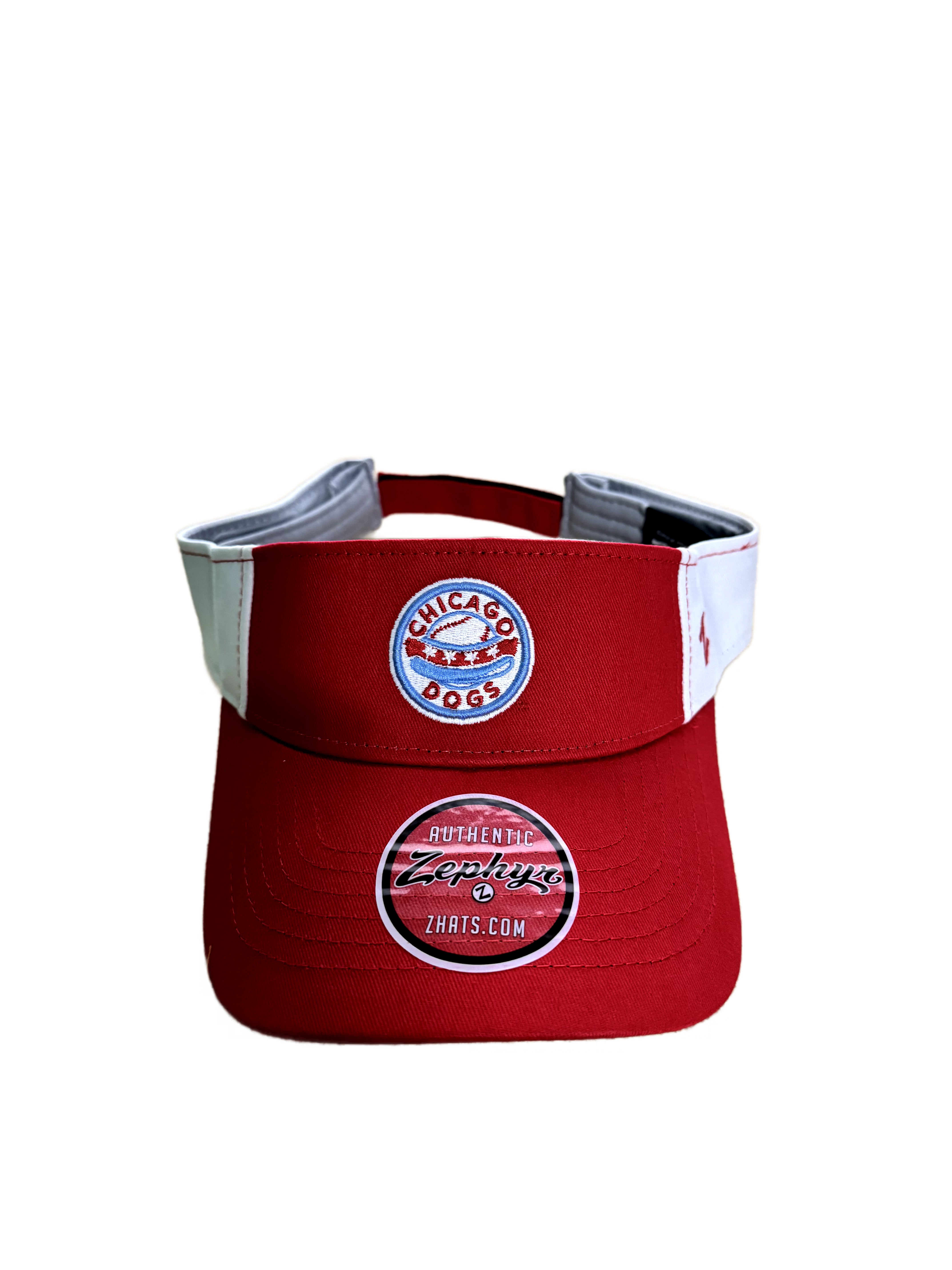 DOGS CIRCLE LOGO RED VISOR