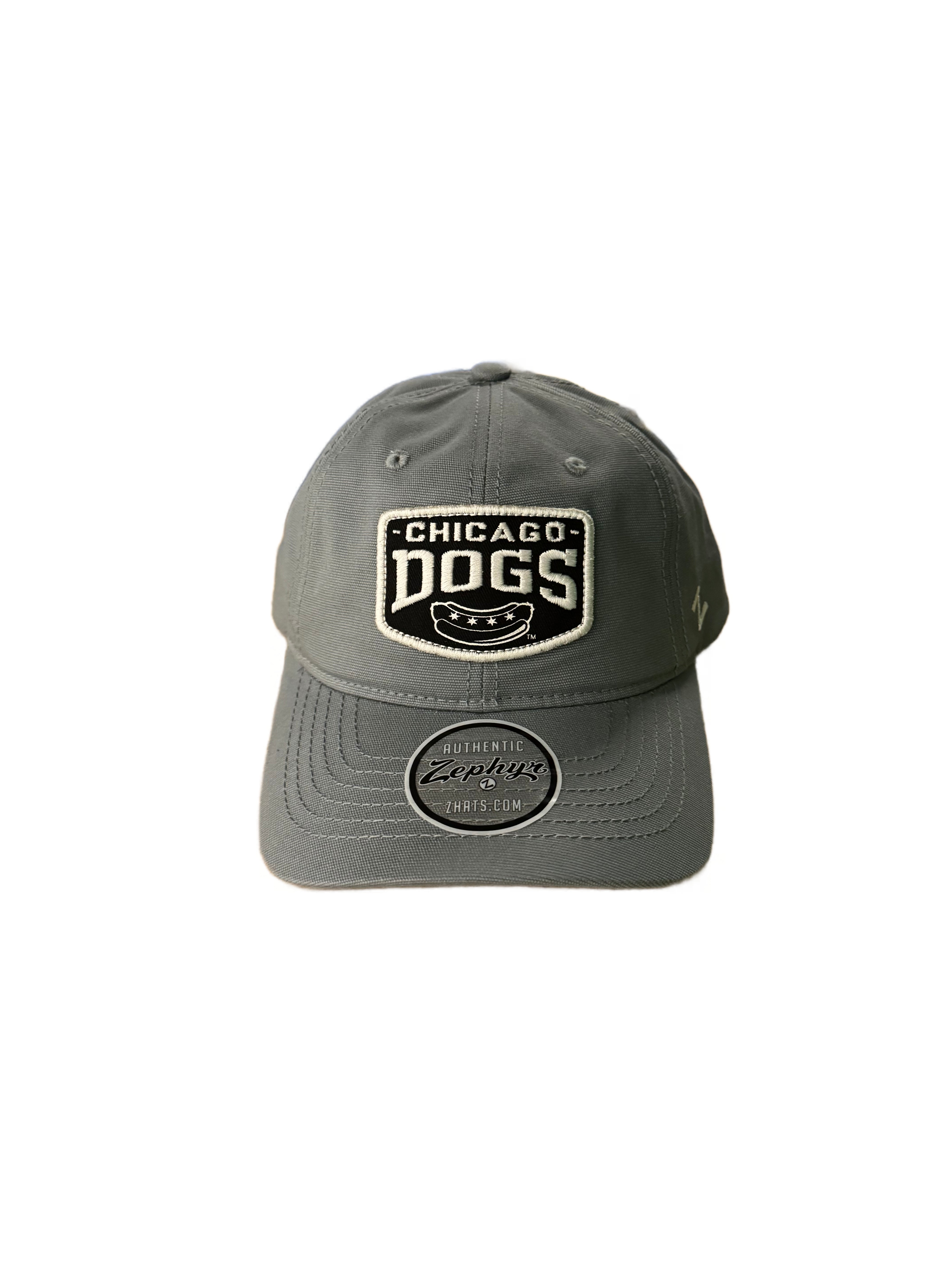 CHICAGO DOGS GRAY BLUE PATCH ADJUSTABLE CAP