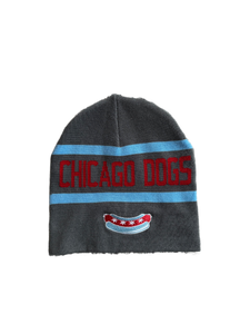 Chicago Dogs Primary Logo Cuffed Knit Winter Hat - Gray