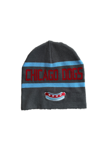 Chicago Dogs Primary Logo Cuffed Knit Winter Hat - Gray