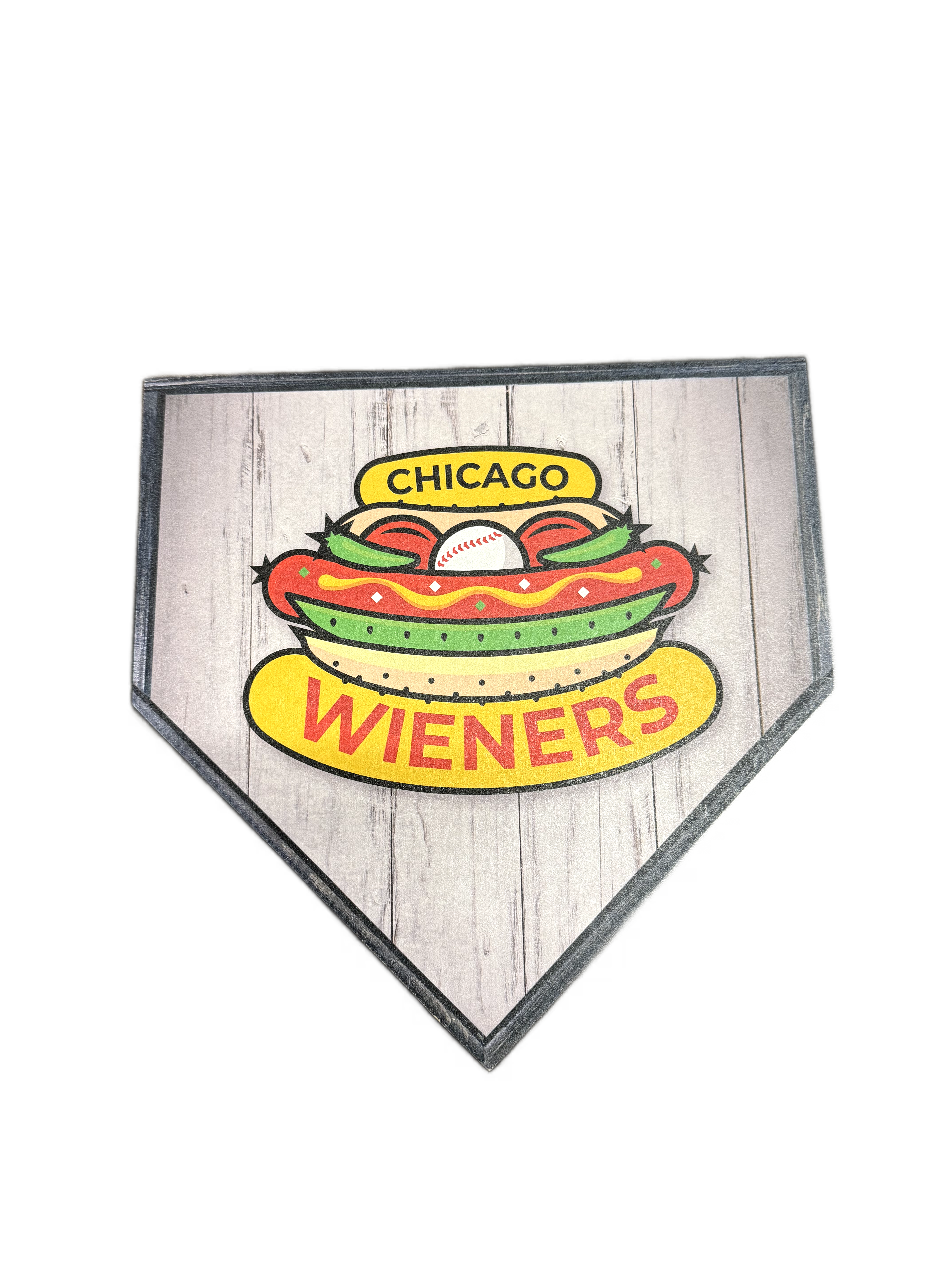 CHICAGO DOG WIENER LOGO BASEBALL PLAQUE