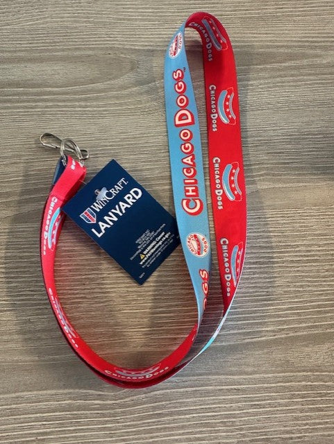 LANYARD CHICAGO DOG RED/LT BLUE