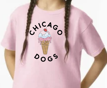 Chicago Dogs Youth Pink Ice Cream Cone
