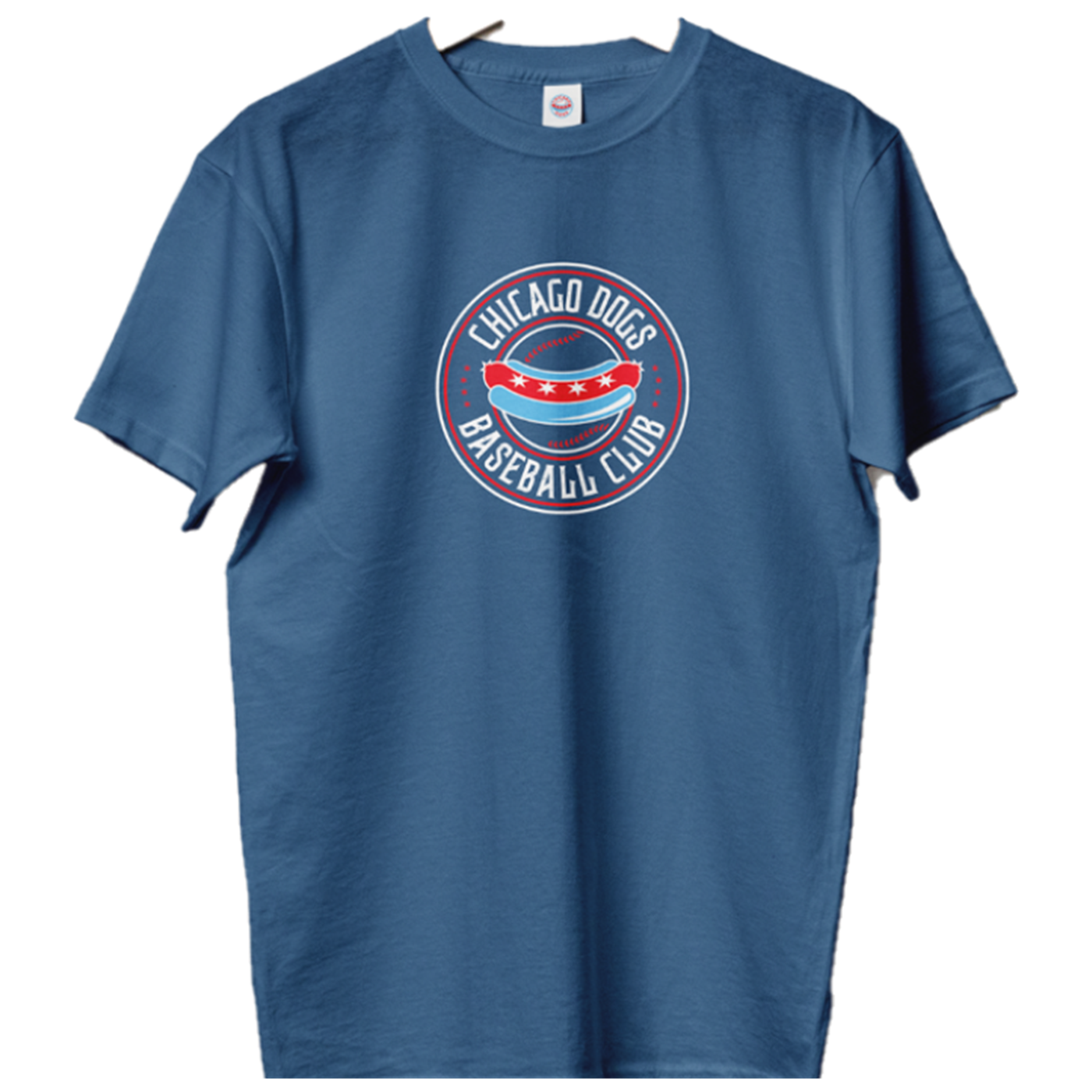 DOGS BASEBALL CLUB MEN'S TEE - STEEL BLUE