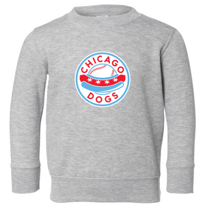 CHICAGO DOGS YOUTH CREW SWEATSHIRT CIRCLE LOGO - GREY