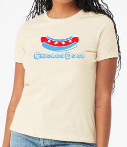 WOMEN'S HOT DOG LOGO CREAM TEE