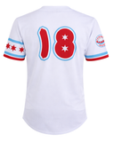 Chicago Dogs Wilson Pro Fusion Mens #18 Replica Home Jersey - White