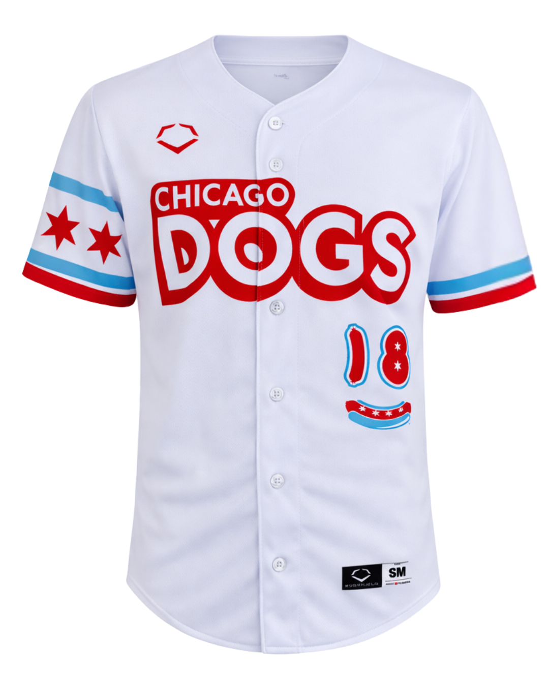 Chicago Dogs Wilson Pro Fusion Youth #18 Replica Home Jersey