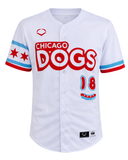 Chicago Dogs Wilson Pro Fusion Mens #18 Replica Home Jersey - White