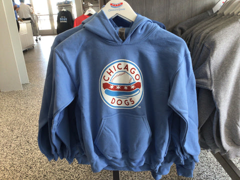 Chicago Dogs Youth Primary Logo Fleece Hoodie - BLUE