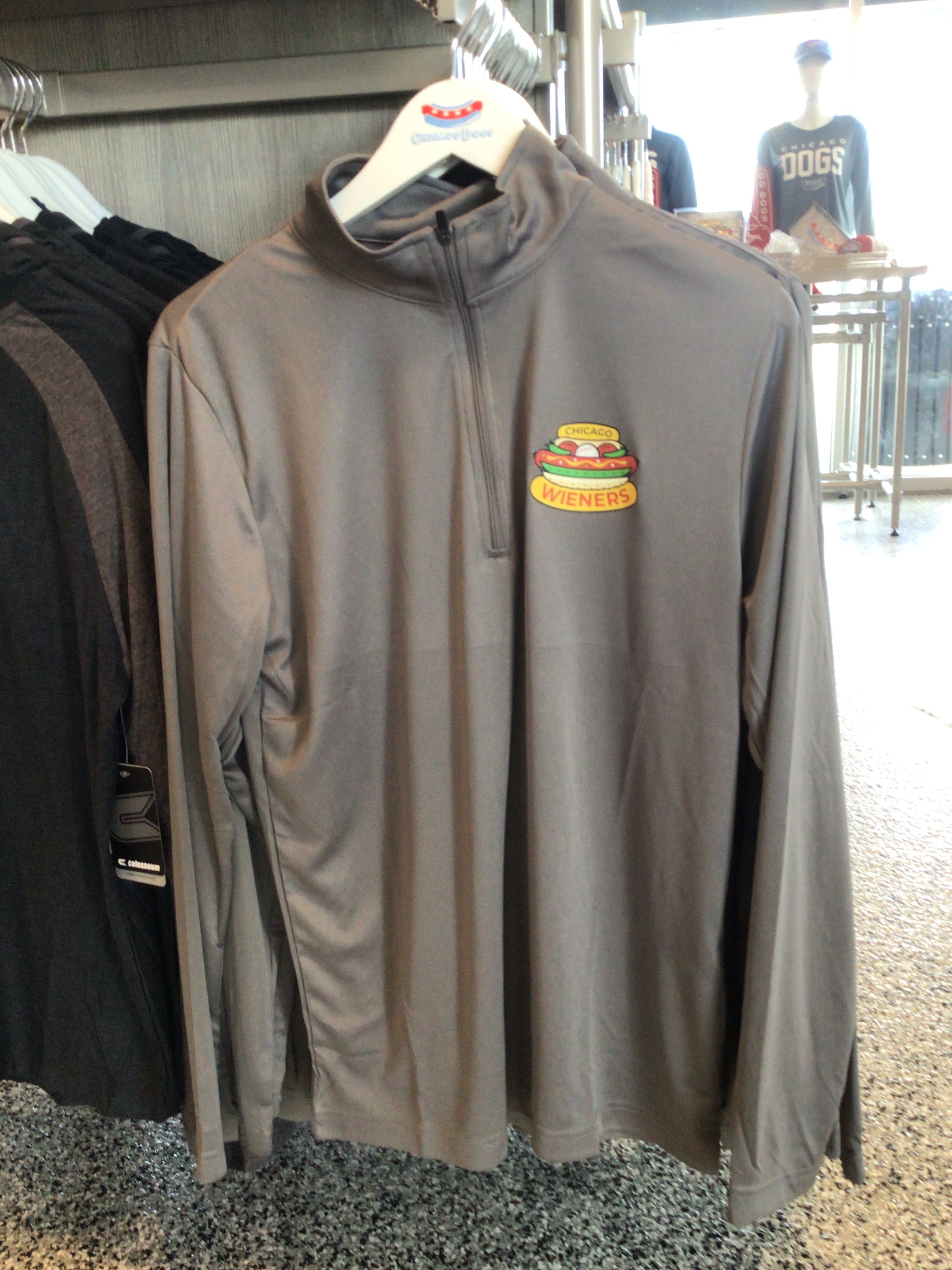 Chicago Dogs Wieners Grey 1/4 Zip