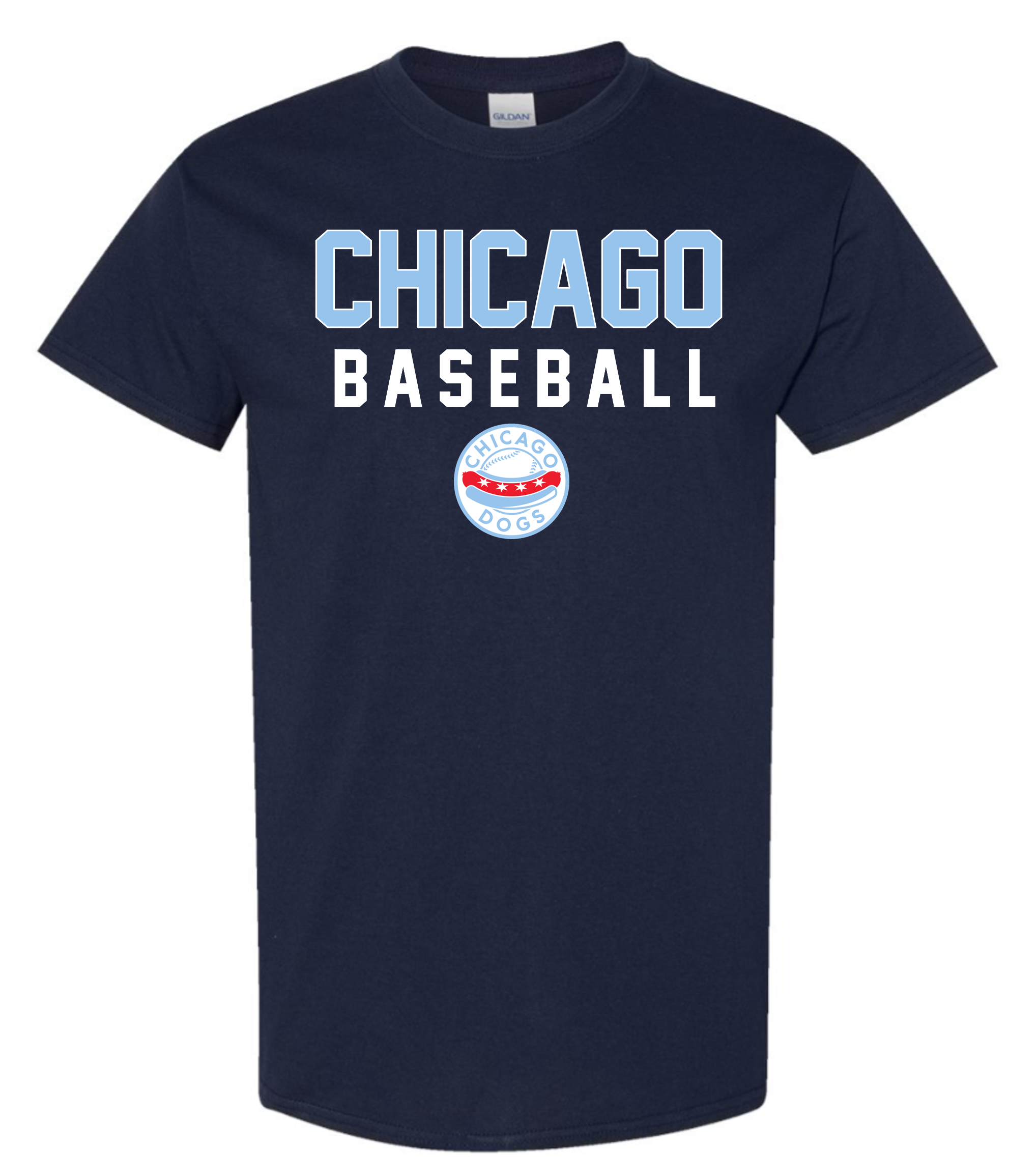 CHICAGO DOGS NAVY CHICAGO BASEBALL T-SHIRT