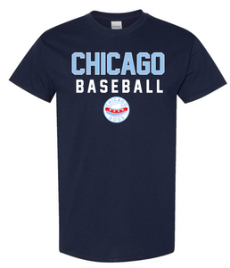 CHICAGO DOGS NAVY CHICAGO BASEBALL T-SHIRT