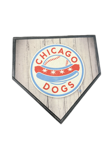 CHICAGO DOG PERFORMANCE LOGO BASEBALL PLAQUE