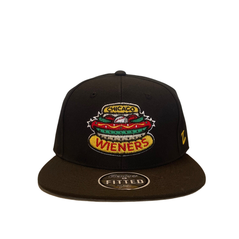 CHICAGO DOGS HAT FITTED WIENERS LOGO BLACK