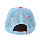 Chicago Dogs Zephyr Primary Logo Trucker Mesh Snapback Hat - Light Blue/Red/White - Chicago Dogs Team Store