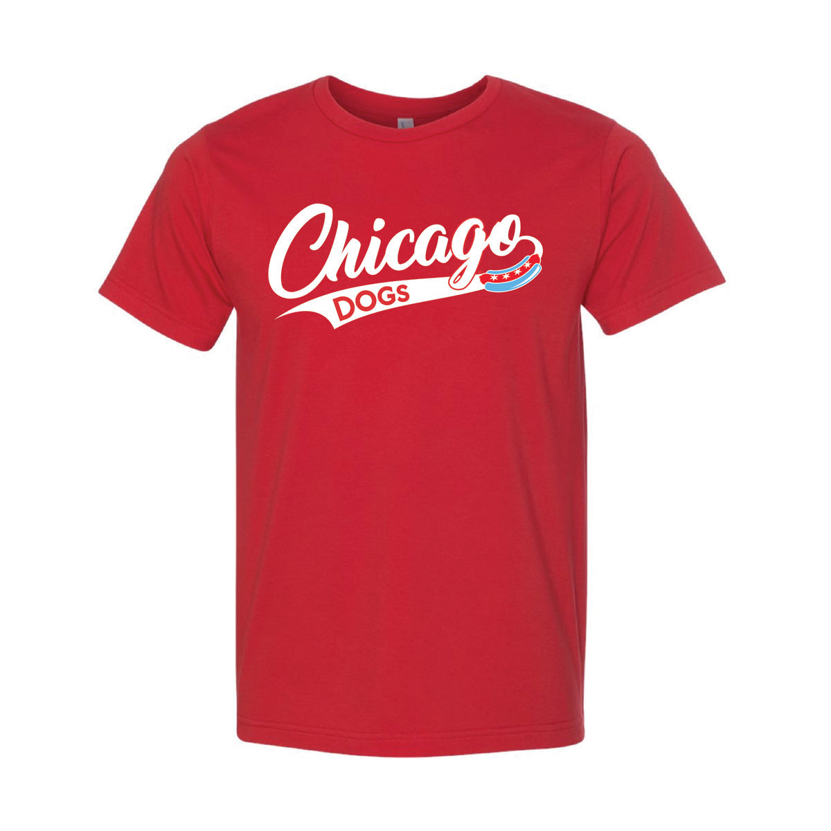 CHICAGO DOGS YOUTH CHICAGO SCRIPT SHORT SLEEVE TEE - RED