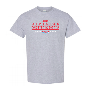 Chicago Dogs Womens 2021 Division Champions Short Sleeve Tee - Heather Grey - Chicago Dogs Team Store