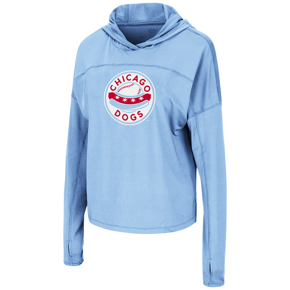 CHICAGO DOGS WOMENS HOODED PERFORMANCE TEE - Chicago Dogs Team Store
